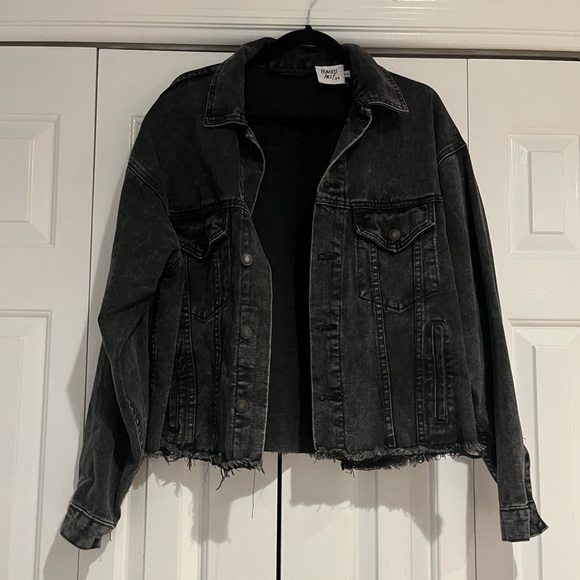 Princess Polly Jackets & Blazers - PRINCESS POLLY size small/medium black denim jacket